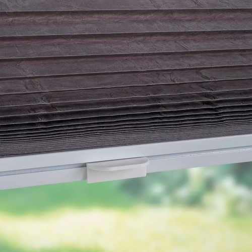 LIEDECO Klemmfix Plissee grau, semi-transparent, B: 150 cm, H: 100 cm - Bild 2