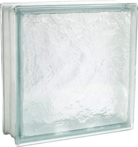 Fuchs Design Glasbaustein in transparent mit abstraktem Design, B/H: 30,0 x 30,0 cm - Bild 1
