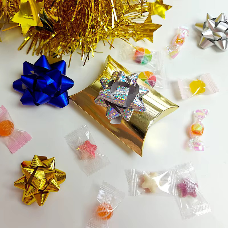 Goldene Kissen-Geschenkboxen aus Papier für Hochzeiten, Geburtstage und Partys - Bild 2