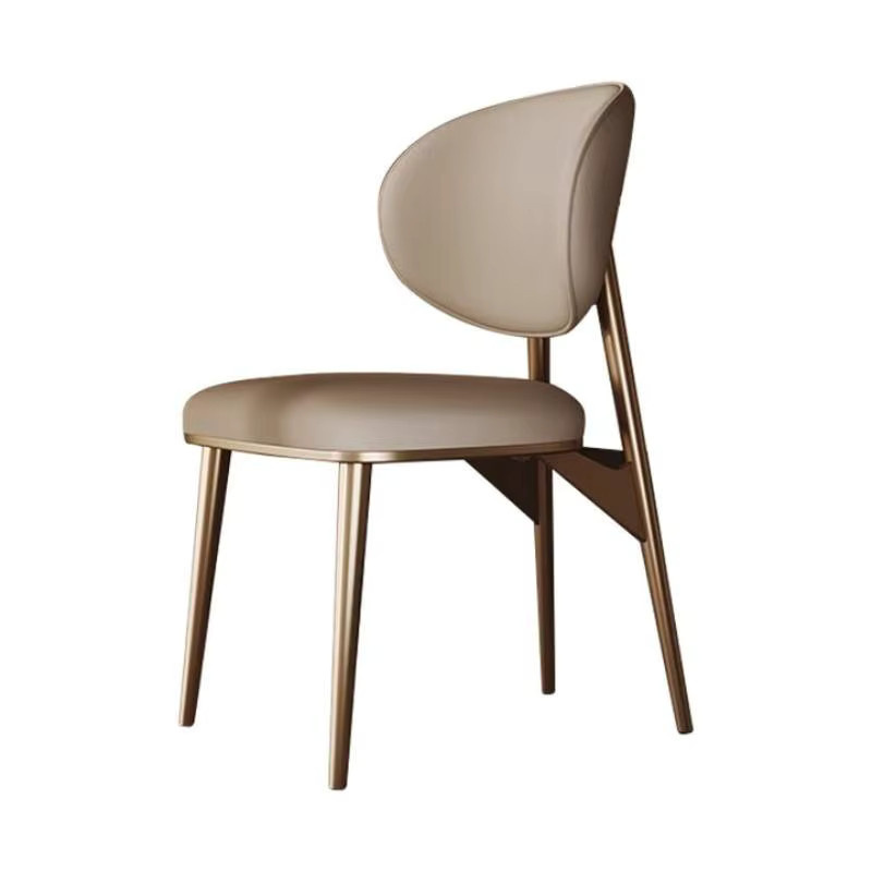 DUTRIEUX Esszimmerstuhl aus Kunstleder in Braun und Beige im modernen nordischen Design - Bild 3