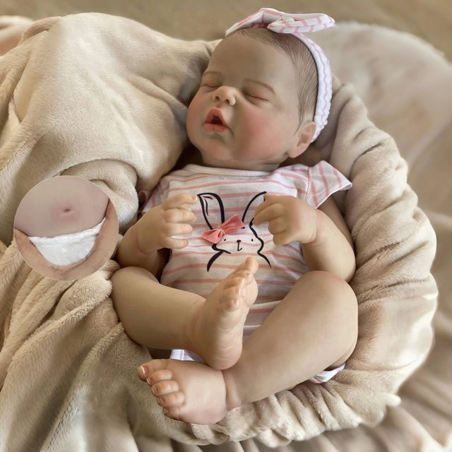 AnjoDoll Alexa Mädchen, wiedergeborene Puppe, 19 Zoll, hand gefertigt - Bild 1