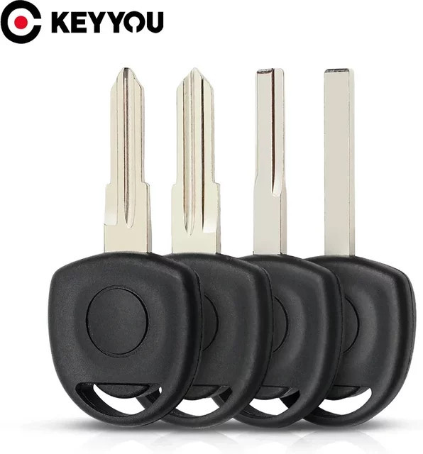 KEYYOU Transponder Schlüssel Set für Vauxhall Opel Agila Combo Van Corsa C Mervia und Chevrolet Cruze, Farbe: Schwarz, 2 Stück - Bild 1