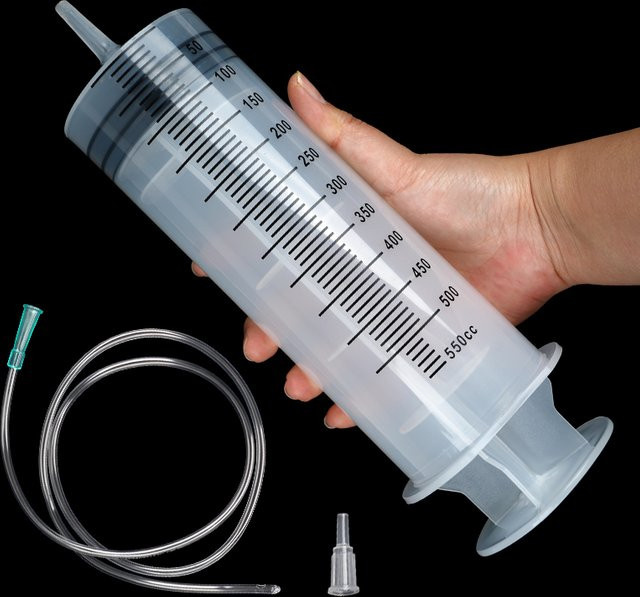 JIECARE Tier-Fütterungsspritze mit Pumpe und Messfunktion, transparent, 60 ml - 500 ml - Bild 1
