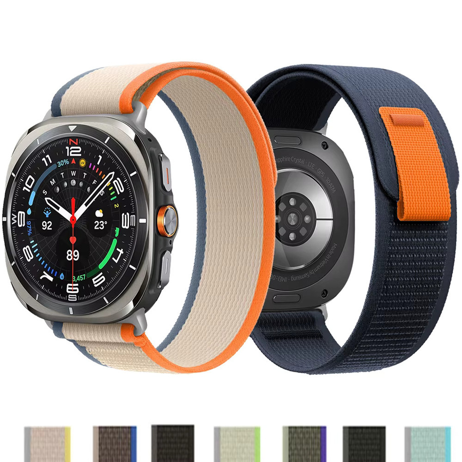I LOVE LUO Uhrenarmband Nylon, Schwarz, Unisex, für Samsung Galaxy Watch Ultra 47 mm - Bild 2
