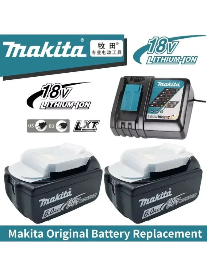 Makita 18V Lithium-Ionen Akku mit 6,0Ah für Elektrowerkzeuge, Schwarz - Bild 6