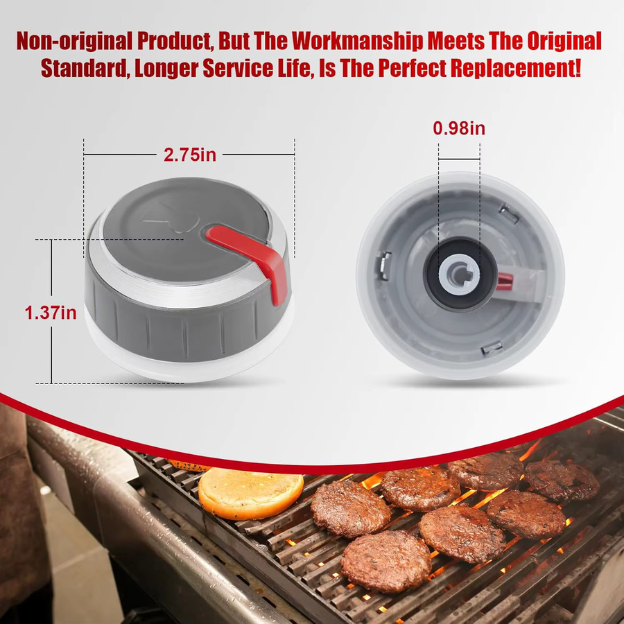 Weber Genesis II E/SE Serie Ersatzteil-Set mit 3 Hauptbrenner-Drehknöpfen für Gasgrills - Bild 4