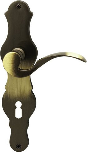 ALPERTEC Langschild-Garnitur EvaEasy aus Messing in Braun und Gold matt - Bild 1