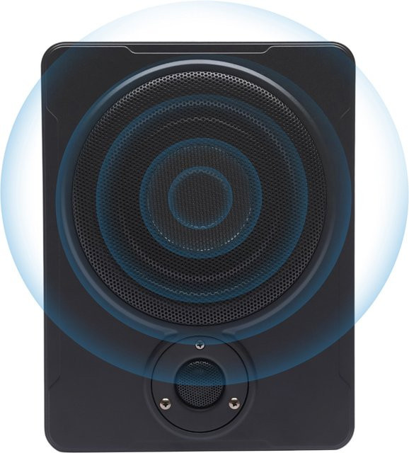Bymaocar 8 Zoll Aktiver Untersitz-Subwoofer 600W in Schwarz inklusive Kabelset für dein Auto - Bild 1