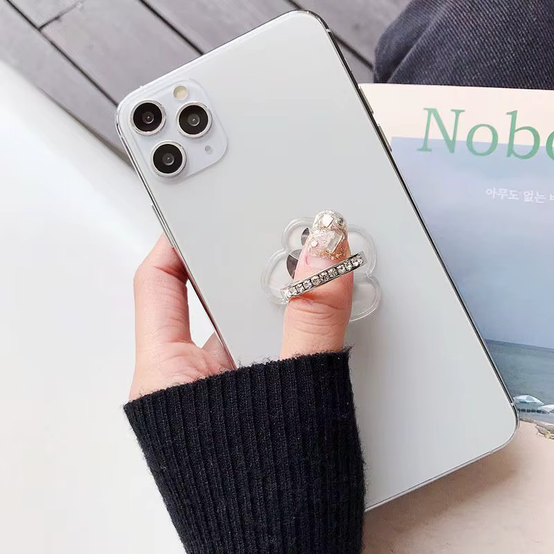 WSSHE Smartphone Ring Halterung für iPhone, Samsung und Huawei in Transparent - Bild 2