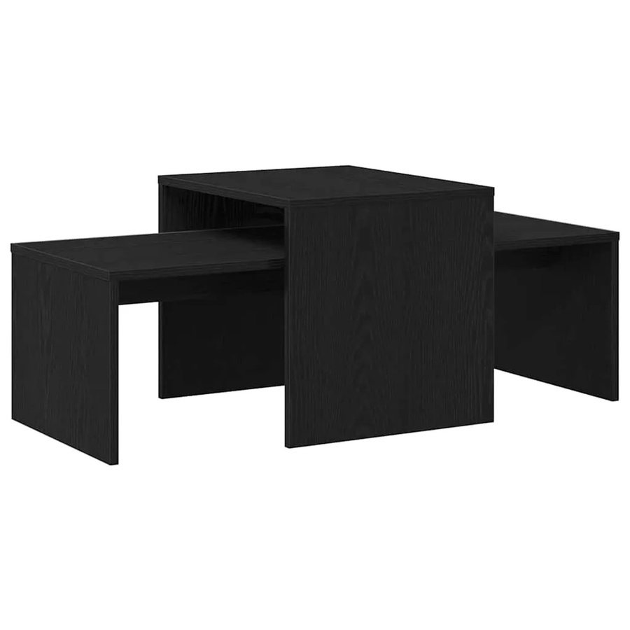 vidaXL Satztische in Schwarz Eichen-Optik mit modernem Design, B/T/H: 100 x 48 x 40 cm - Bild 2