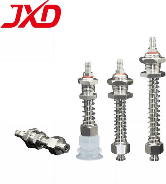 JXD TS Serie Metall Pneumatischer Vakuum-Saugnapf mit Metall-Puffer Verbindungsstange in Silber - Bild 1