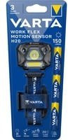 Varta Work Flex Motion Sensor H20 LED Stirnlampe mit COB-Technologie, Schwarz/Blau, 150lm, IP54, batteriebetrieben - Bild 2