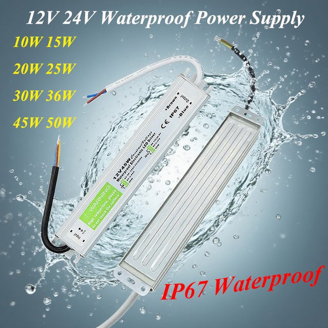 Wasserdichtes IP67 Schaltnetzteil AC 220V zu DC 12V oder 24V mit verschiedenen Leistungsstufen von 10W bis 50W - Bild 1