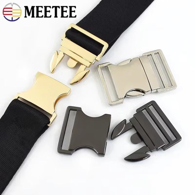 Meetee Metall Seitliche Entriegelungsschnallen in Silber für Rucksackgurte, Haustierhalsbänder und Gürtel, 20–38 mm - Bild 5
