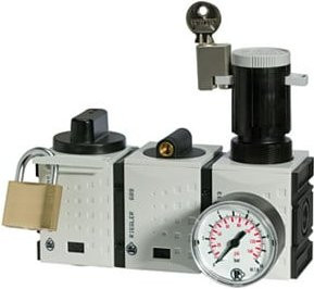 Riegler Wartungsstation SAFETY FUTURA KH-AV-DR BG 2 G 1/2 in Grau, 2,5-8 bar - Bild 1