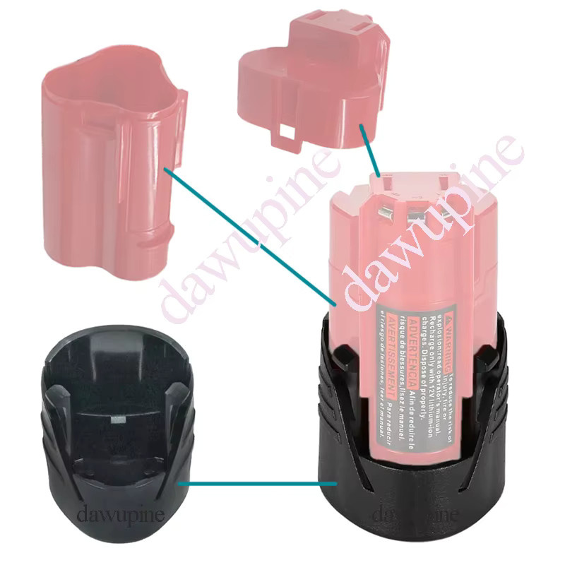 Milwaukee Ersatzteil Kunststoff-Gehäuse für M12 Lithium-Ionen-Batterie 12V 48-11-2411 Unterteil und Oberteil - Bild 5