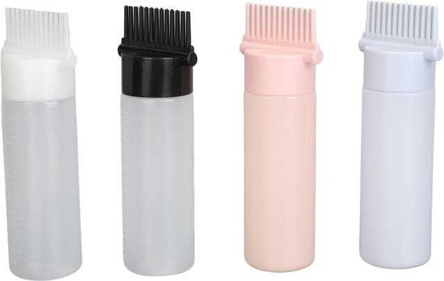 Koogeelife Kamm-Applikatorflasche für Haare, 4 Stück, weiß - Bild 1