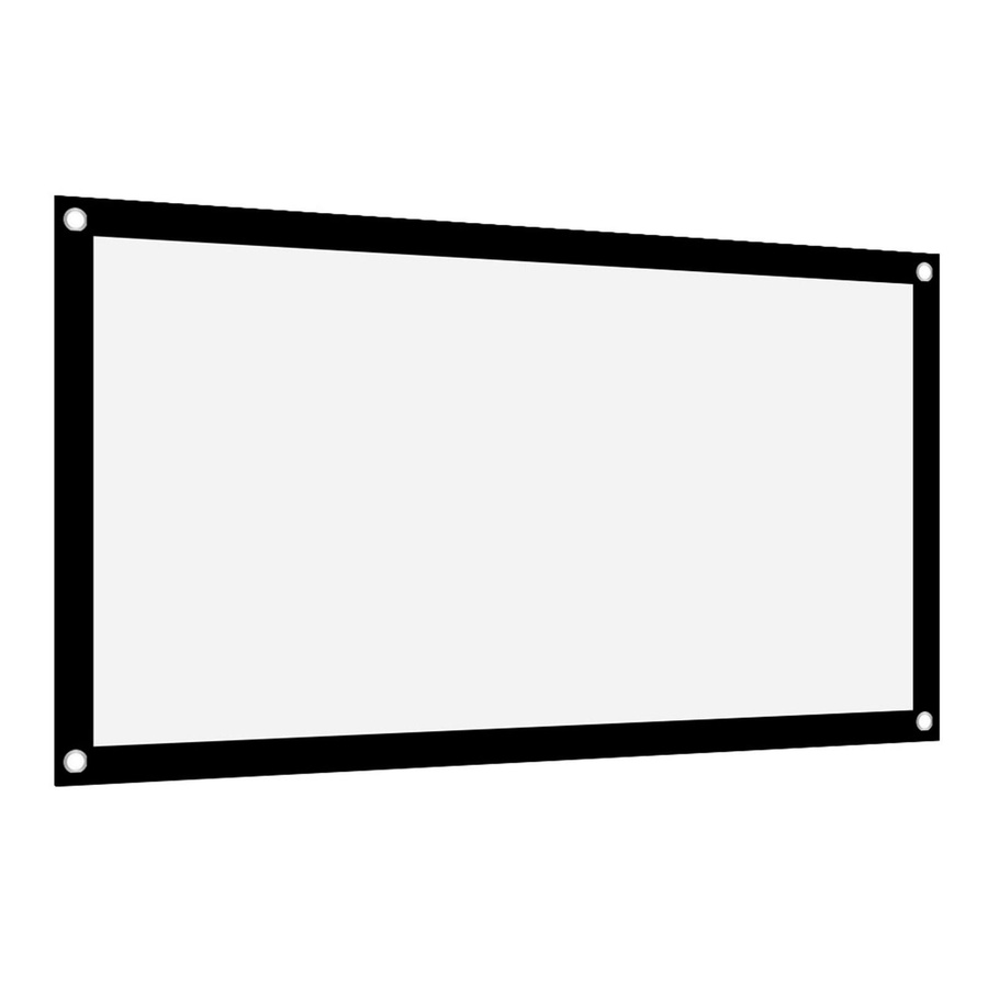 Tragbare Projektionsleinwand aus weißem Polyester im Format 16:9, knitterfrei und weich, 40 Zoll - Bild 3