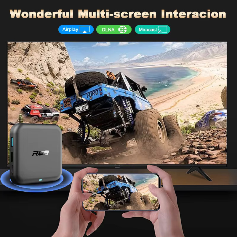 LEEDOAR R69-1 Android 14.0 TV-Box Ultra HD 4K Smart Media Player mit Bluetooth 5.0 und WLAN - Bild 5