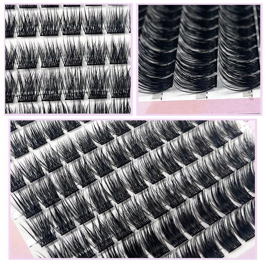 MIOFIA Cluster-Einzelwimpern D Curl 8–14 mm, 120 Stück, natürlich - Bild 5