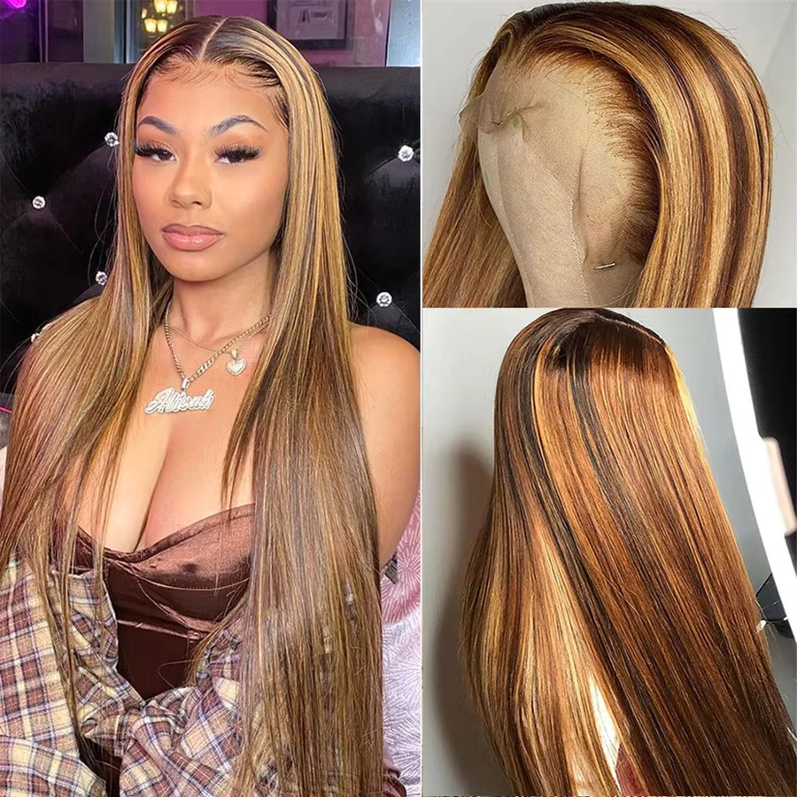 FIUMER Echthaar-Perücke, HD Lace Frontal, helle Farben - Bild 4