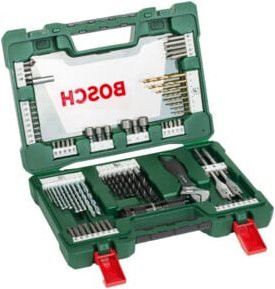 Bosch V-Line Box 83-teiliges Werkzeugset in Grün mit HSS Bohrerbits, Schraubendreherbits und Steckschlüsseln - Bild 1