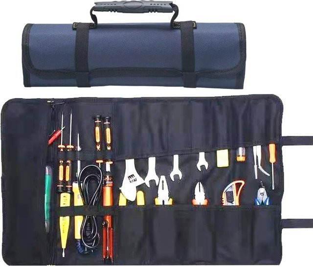 XMSJ Werkzeugtasche zum Aufrollen in Rot, tragbarer Werkzeug-Organizer mit Reißverschlusstasche, B/T/H: 59,2 x 35,8 cm - Bild 1