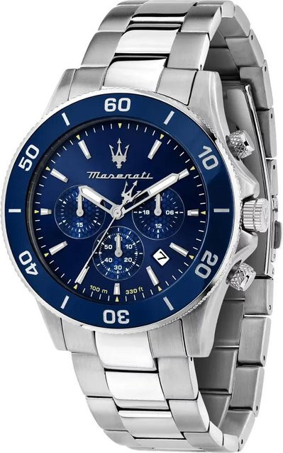 Maserati Chronograph, Edelstahl, Blau, Quarz, 43 mm, Herren - Bild 1