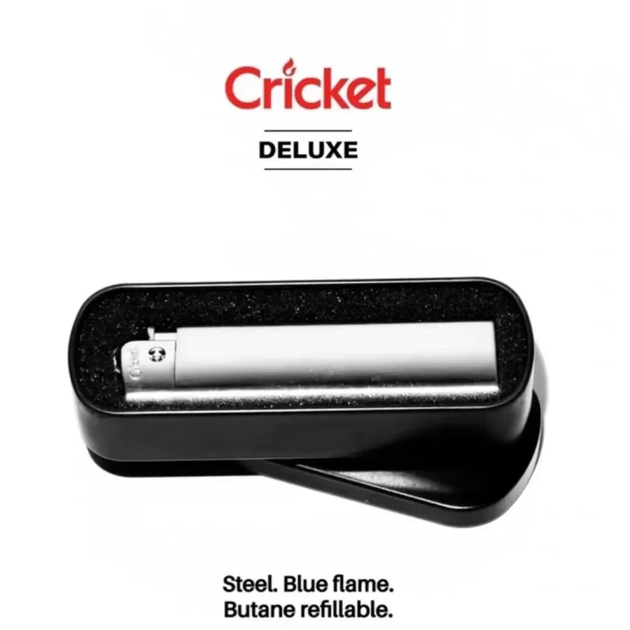 Cricket Metall-Taschenfeuerzeug Winddicht in Silber - Bild 3