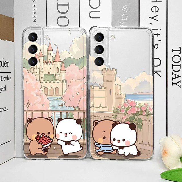 Transparente BUBU DUDU Paar Handyhülle für Samsung Galaxy S25 Ultra S24 S23 FE S22 S21 S20 Plus A55 A54 5G Softcover - Bild 1