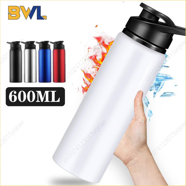 Tragbare Aluminium Wasserflasche für Sport und Outdoor in Weiß - Bild 1