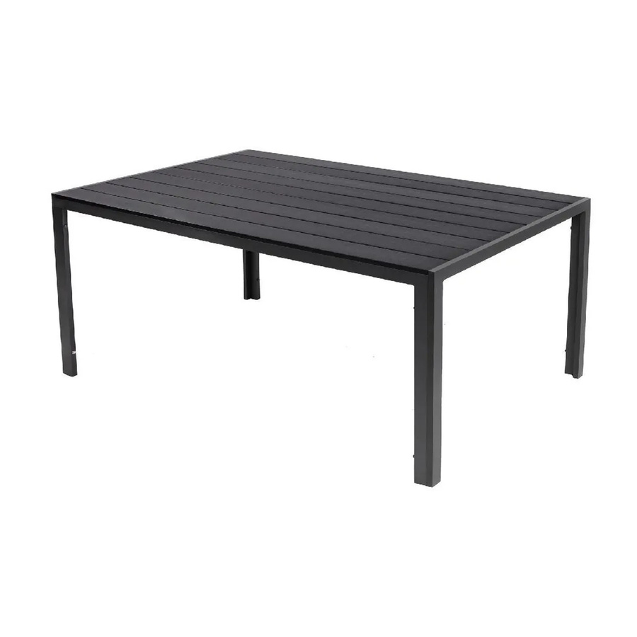 Lex Aluminium XL Gartentisch aus pulverbeschichtetem Aluminium in Anthrazit, B/T: 150 x 80 cm - Bild 2
