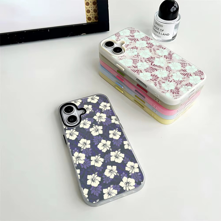 Transparente Wildblumen Handyhülle für Apple iPhone 11 bis 17 Pro Max Plus Mini, stoßfeste Soft-Schutzhülle in Multicolour - Bild 1