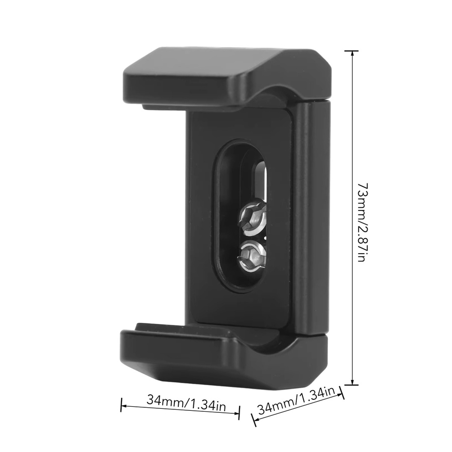 Aramox Powerbank-Halterung aus Aluminiumlegierung in Schwarz mit 1/4 Zoll Schraubenloch für eine Breite von 53 bis 80 mm - Bild 2