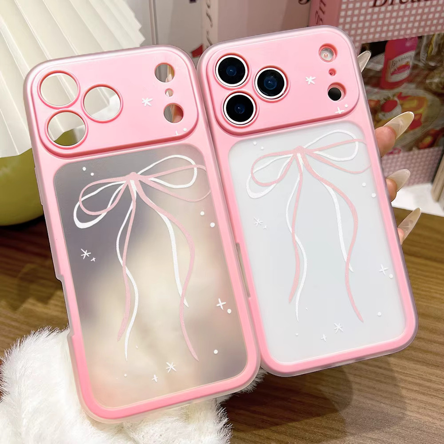 Y2K Handyhülle mit Schleifen- und Blumenmuster für Apple iPhone 17 Pro Max, 16, 15, 14, 13 in Pink - Bild 4