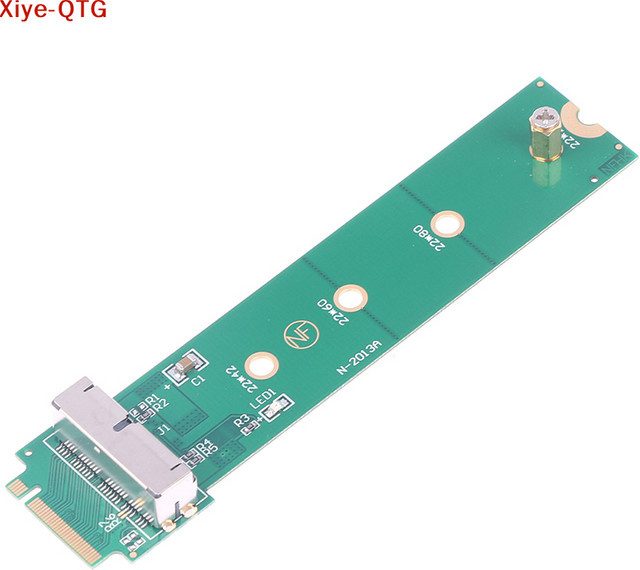 ZLinKJ SSD zu M.2 Key M NGFF PCI-e Adapter Konverterkarte für MacBook Air Pro 12+16 Pin in Grün - Bild 1