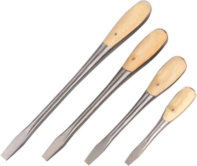 Skeyo Schlitzschraubendreher mit robustem Holzgriff in Braun für Reparaturarbeiten - Bild 1