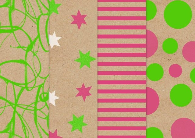 Geschenkpapier Rolle By Nature in Multicolour und Beige - Bild 1
