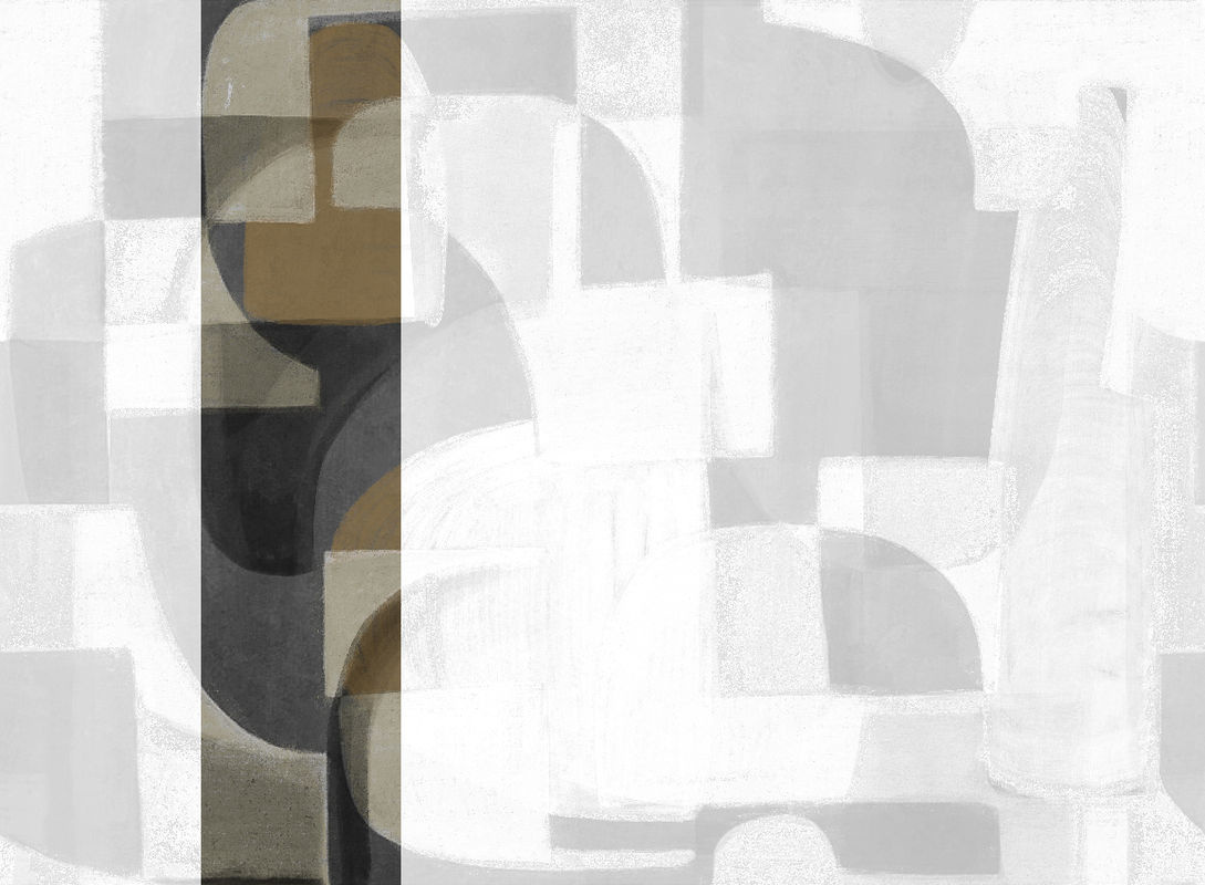 Jannelli & Volpi Mural Pacha Black Panel 2 Wandbild in Schwarz und Multicolour im abstrakten modernen Design aus Vinyl - Bild 2