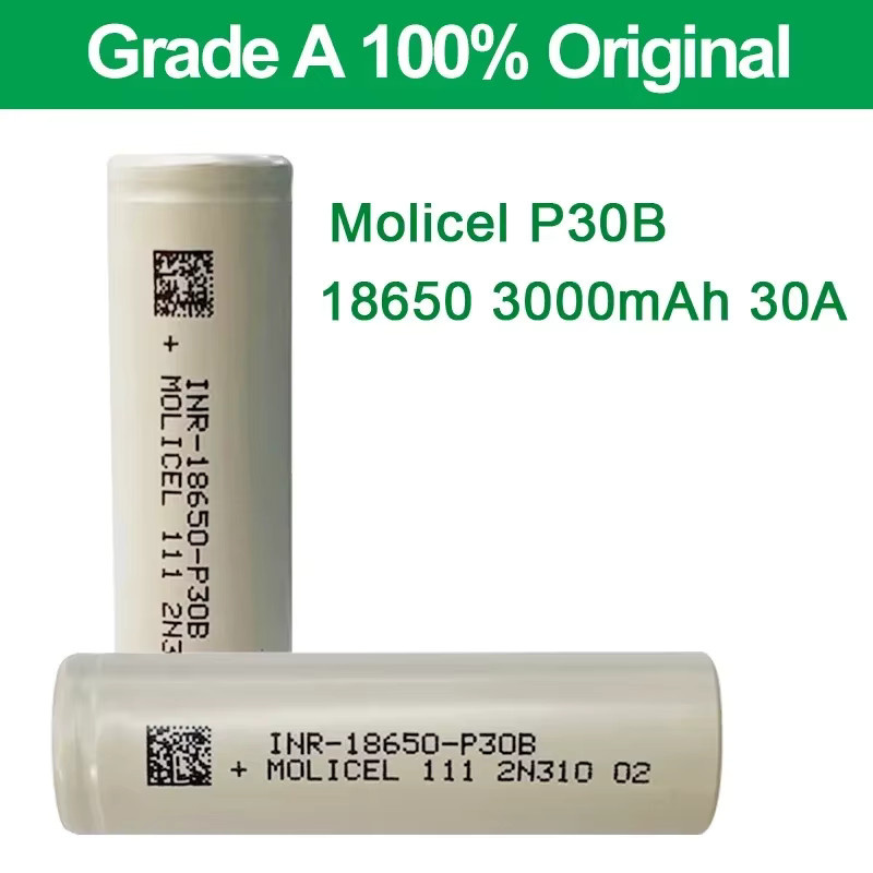 Molicel P30B 18650 Akku mit 3000mAh und 30A Hochstrom-Entladung, 3,7V wiederaufladbare Lithium-Batterie für Elektrowerkzeuge und Spielzeug - Bild 2