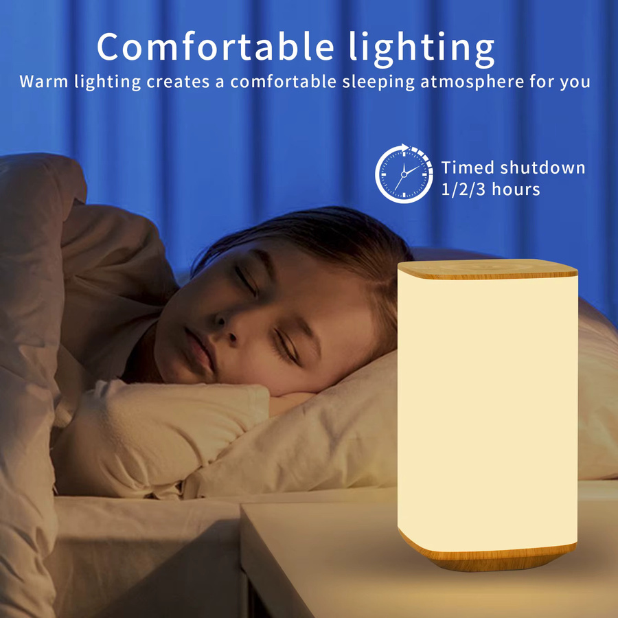 GGBEE Wiederaufladbare LED Touch-Tischlampe mit Fernbedienung, RGB-dimmbares Nachtlicht mit Timer für Schlafzimmer und Wohnzimmer - Bild 5