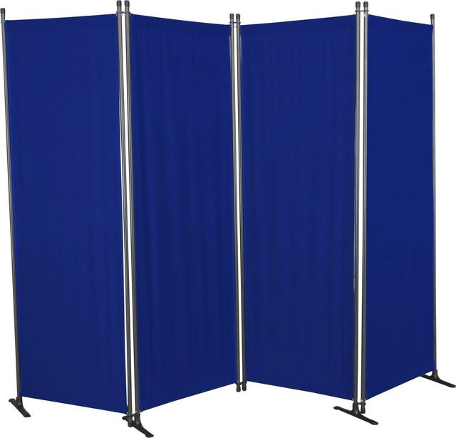 Angerer Paravent Swingtex 4-teilig in Blau aus Polyacryl und pulverbeschichtetem Stahl - Bild 1