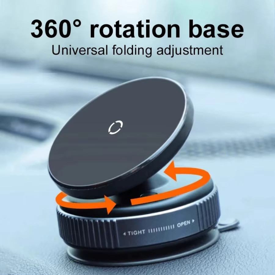 YLZ MagSafe Autotelefonhalterung mit magnetischer Vakuumadsorption und 360 Grad Rotation, Schwarz - Bild 2