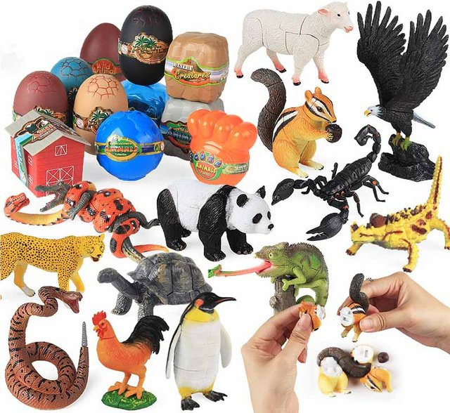 Oenux 4D Simulations-Tierpuzzle Panda Adler Pinguin Modell, Lernspielzeug Bausatz - Bild 1