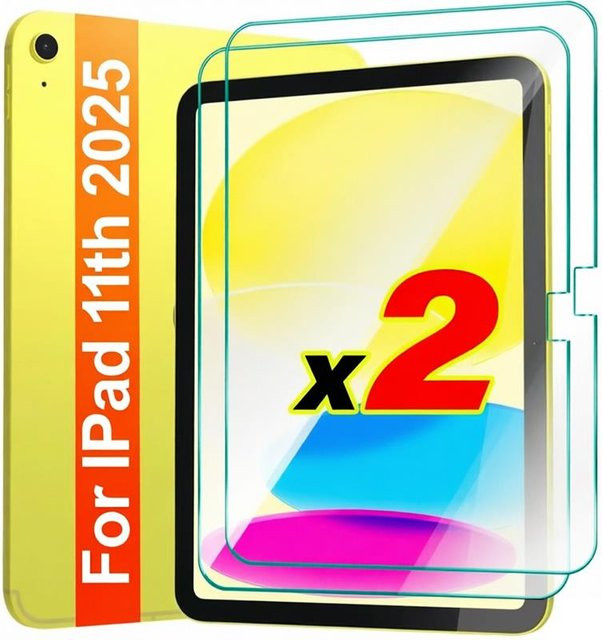 2 Stück Gehärtetes Glas Displayschutzfolie für Apple iPad Pro 11 12.9 13 M5 M4 Air M3 10. Gen 7. 8. 9. Gen 10.2 Mini 6 in Transparent - Bild 1