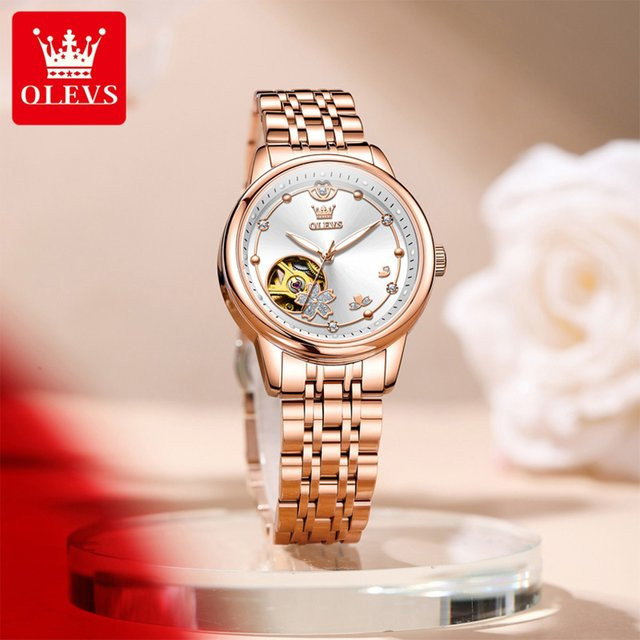 OLEVS Armbanduhr Automatik, Edelstahl, Bicolor, Damen - Bild 1