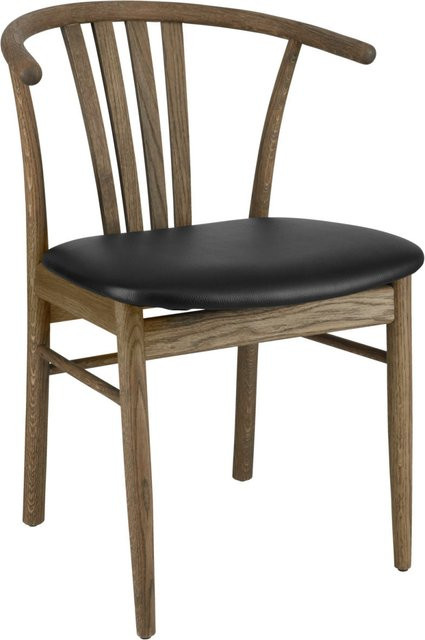 VEGA Holzstuhl Olmaro im 2er Pack, Sitz schwarz, Gestell natur, B/T/H: 44 x 43 x 80 cm - Bild 1