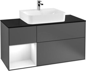 V&B Waschtischunterschrank Finion in Anthrazit lackiert, Breite: 120 cm, Tiefe: 50,1 cm, Höhe: 50,1 cm - Bild 1