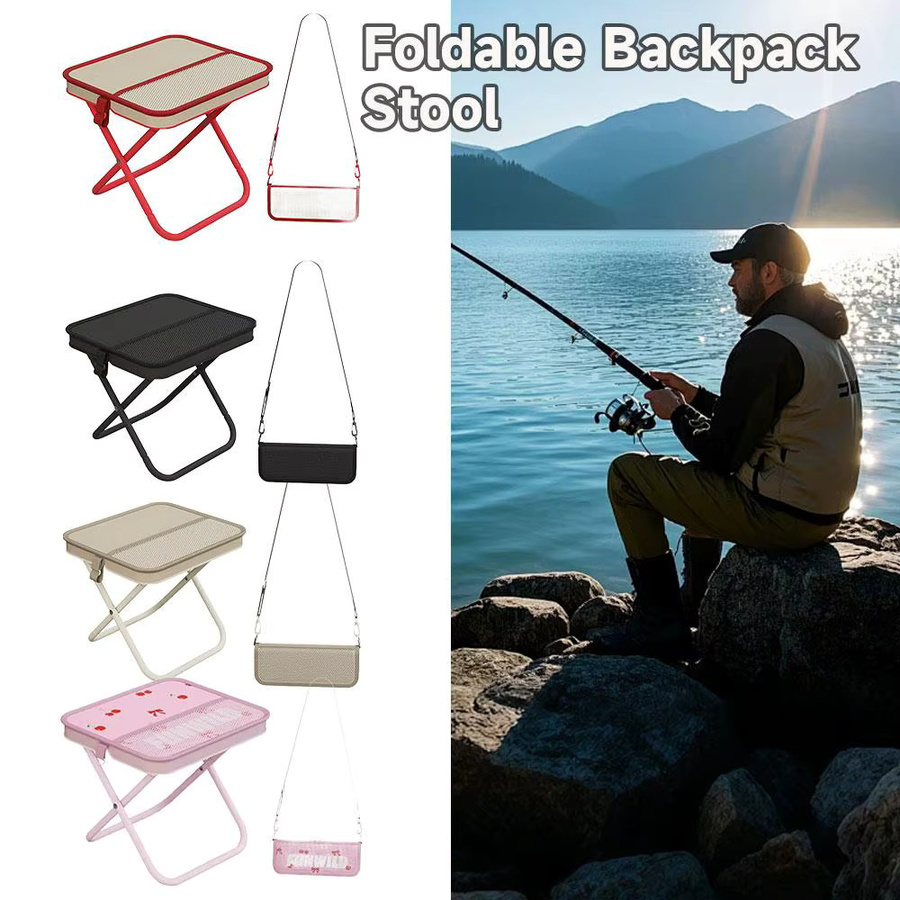 Maza Faltbarer Rucksackhocker für Outdoor und Camping mit Tragegurt - Bild 1