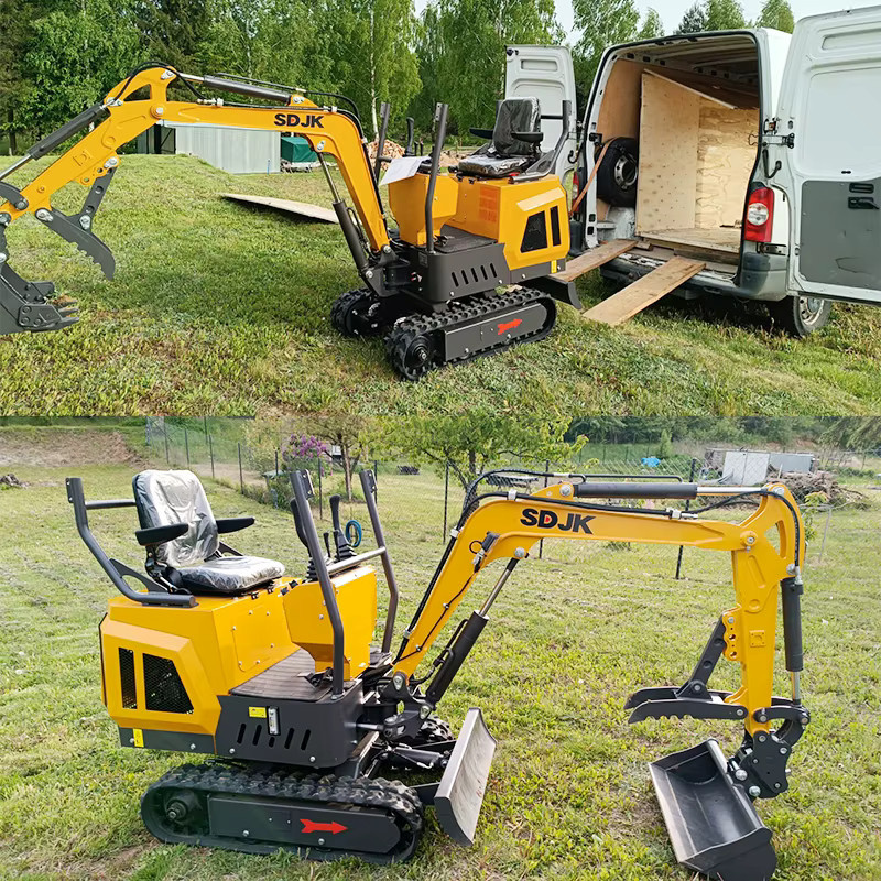SDJK Multifunktionaler Mini-Bagger mit Kettenlaufwerk für Landwirtschaft und Garten - Bild 3